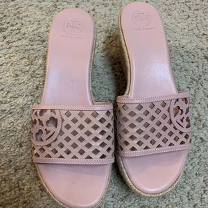 Tory Burch Pale Pink Wedges